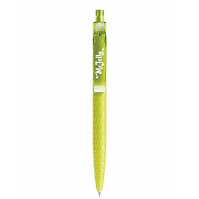 Image of Promotional Prodir QS01 Triangular Pen With 3D Pattern Surface. Matt Lime Green