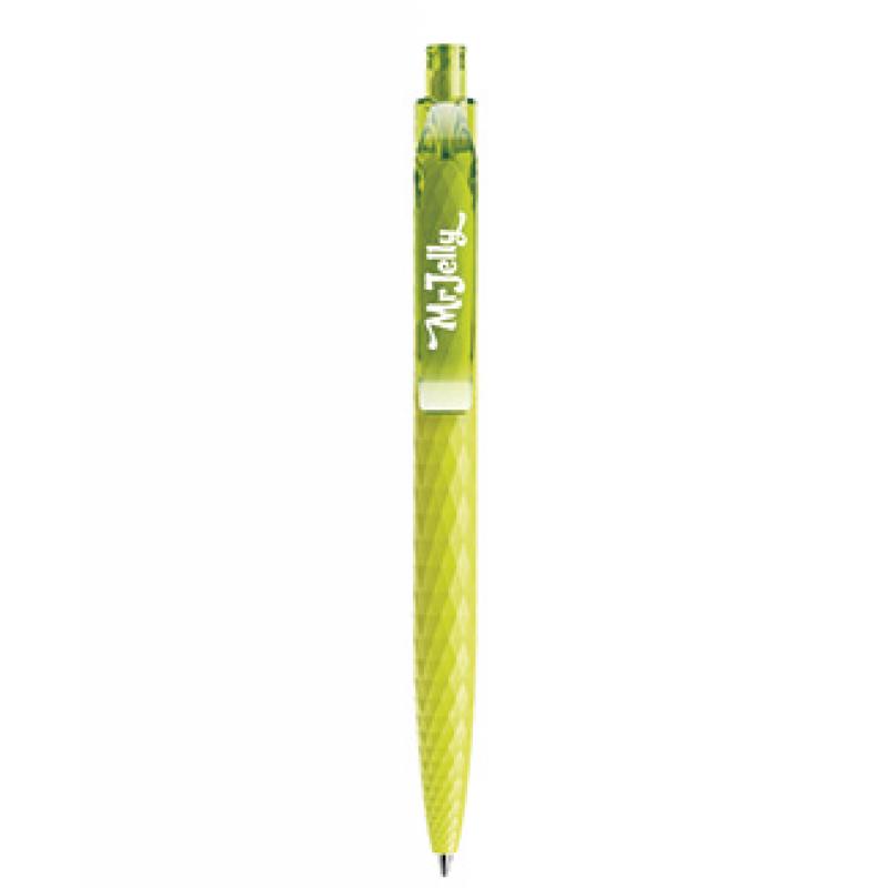 Image of Promotional Prodir QS01 Triangular Pen With 3D Pattern Surface. Matt Lime Green