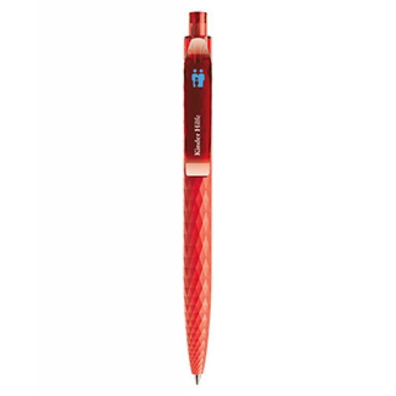Image of Promotional Prodir QS01 3D Triangular Pen. Soft Touch Red