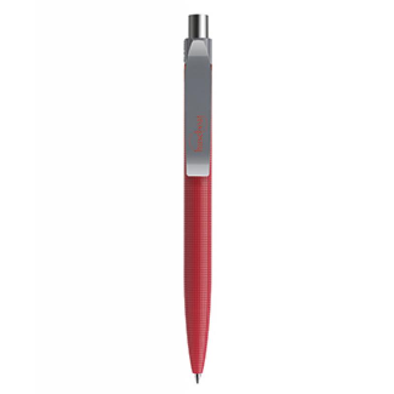 Image of Promotional New Prodir QS02 in Matt Red With Polished Clip And Metal Button