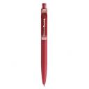 Image of Branded Prodir QS02. New Patterned Prodir Pen In Matt Red With Transparent Clip