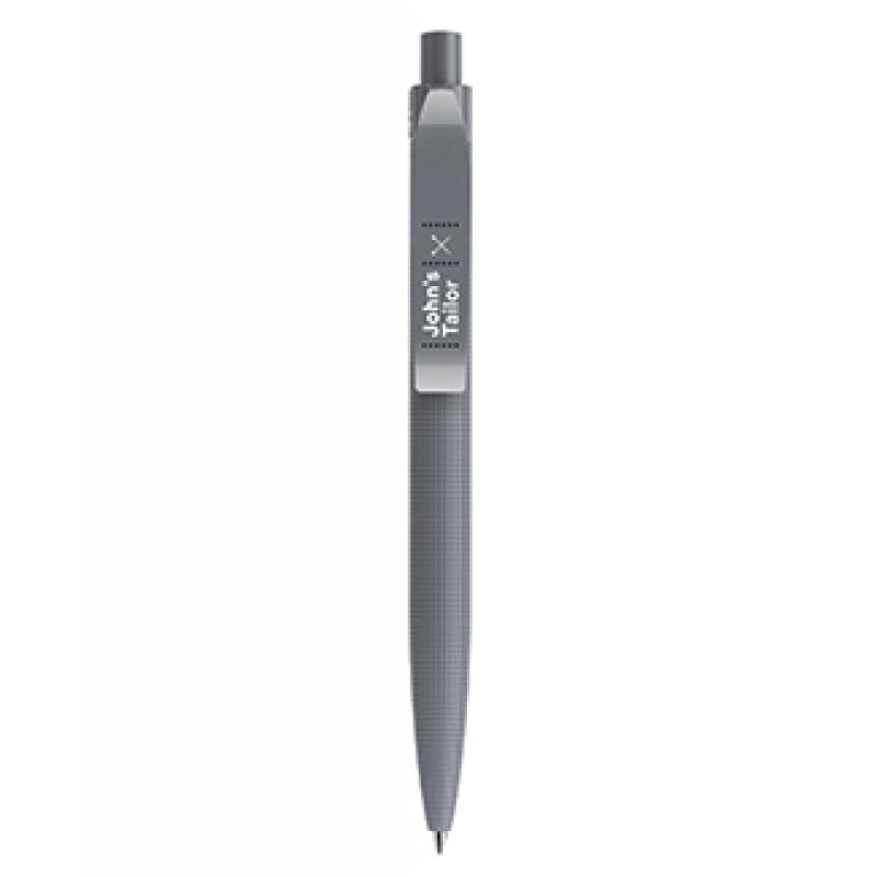 Image of Promotional Prodir QS02 Matt Grey With Polished Clip. New Prodir Pen With 3D Pattern Surface.