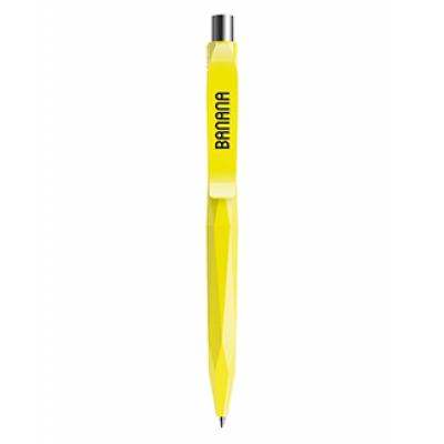 Image of Promotional Prodir QS20. The Peak Pen. Soft Touch Yellow With Chrome Metal Button