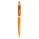 Image of Printed Prodir Peak Pen. QS20 In Soft Touch Orange With Transparent Clip