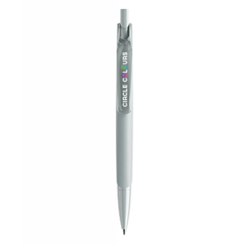 Image of Branded New Prodir DS6 Pen In Polished Grey With Transparent Clip