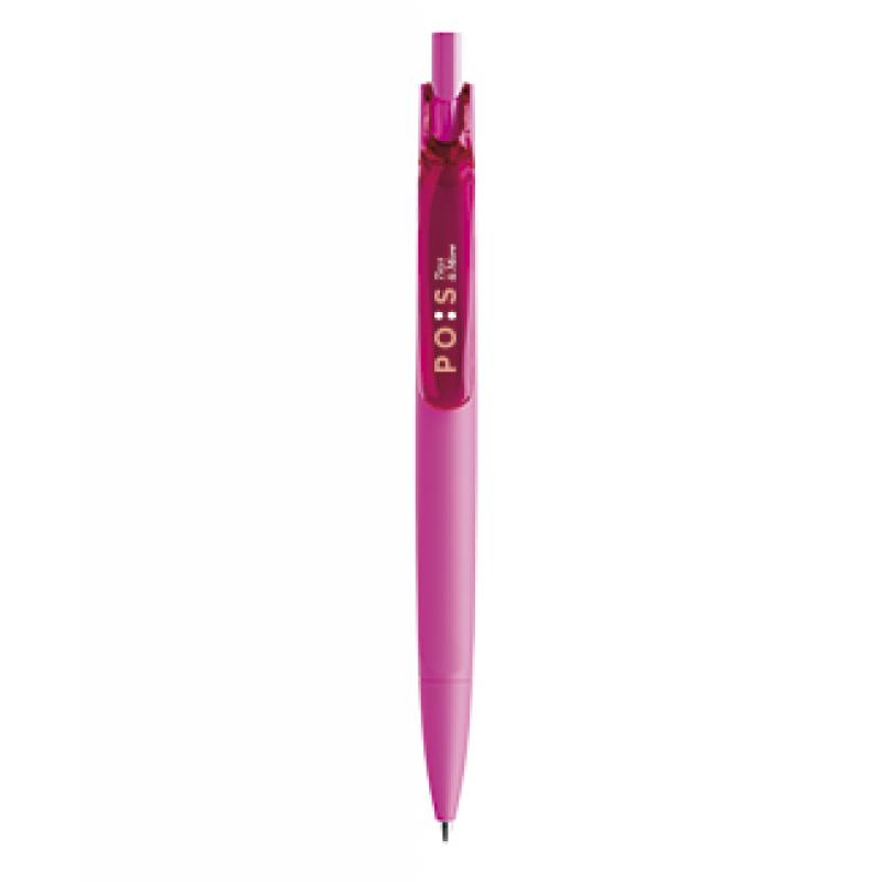 Image of Branded New Prodir DS6 Pen In Soft Touch Fuchsia Pink With Polished Clip.