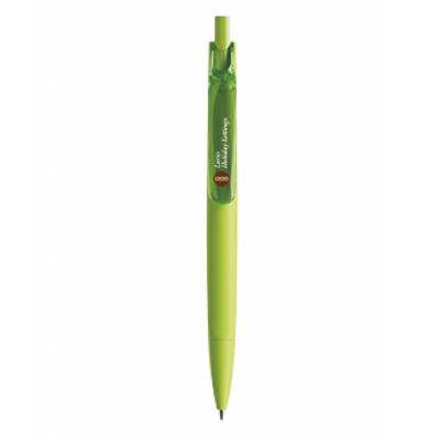 Image of Printed New Prodir DS6 In Soft Touch Lime Green With Transparent Clip.