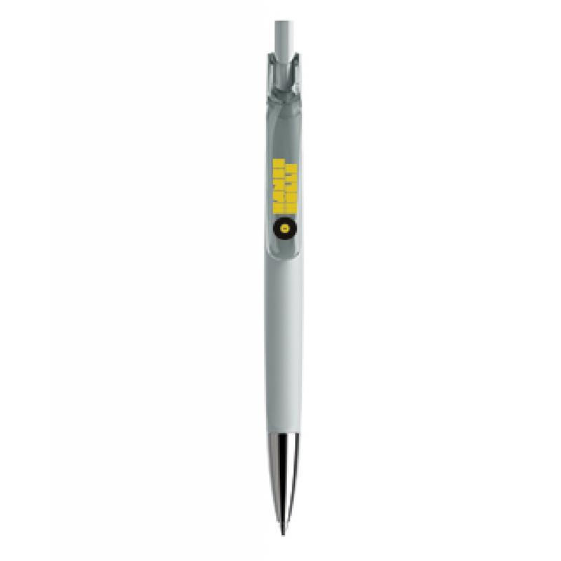 Image of Promotional New Prodir DS6 Pen In Soft Touch White With Metal Nose Cone