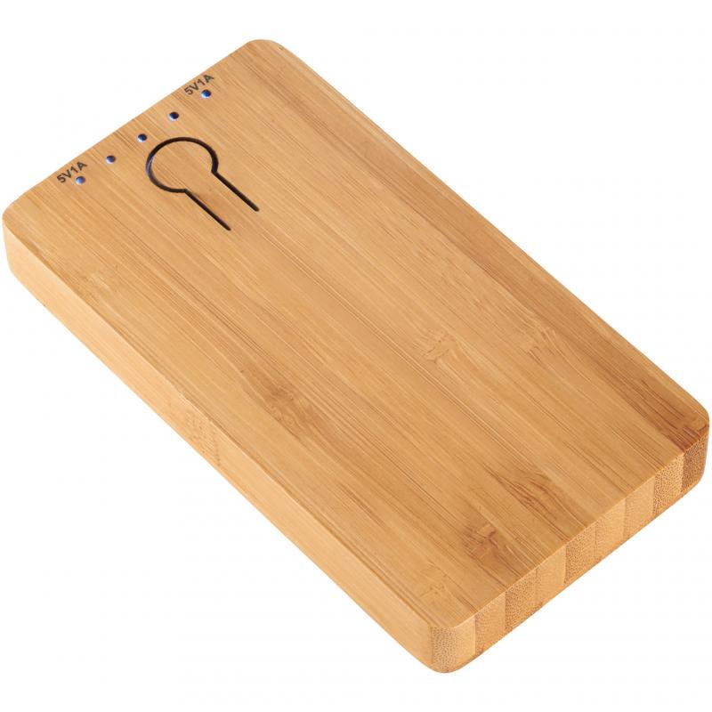 Image of Promotional Bamboo Power Bank. Executive Power Bank 5000mAh