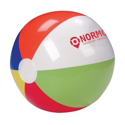Image of Promotional striped Inflatable Beach Ball. Diameter 24 cm. 
