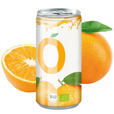 Image of Promotional Can Of Organic Orange Juice With Full Colour Print