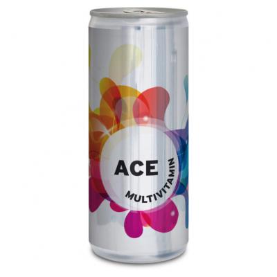 Image of Branded Multivitamin Juice Canned Drink. 250ml. Full Colour Print