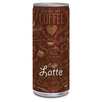 Image of Branded Canned Caffe Latte With Full Colour Print