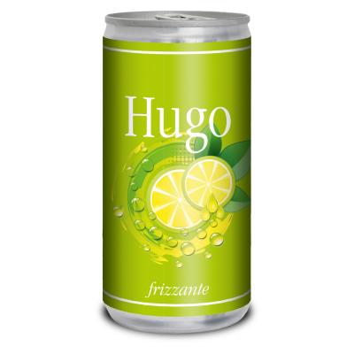 Image of Full Colour Printed Canned Sparkling Wine With Elderflower And Mint.