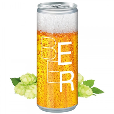 Image of Full Colour Printed Can Of Beer. 250 ml 