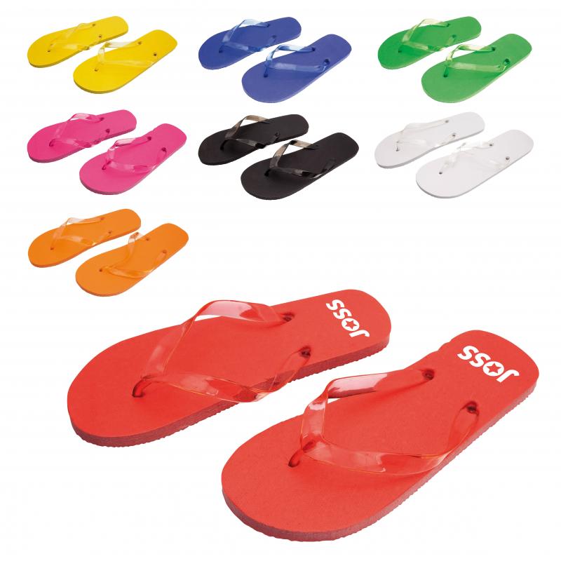 coloured flip flops