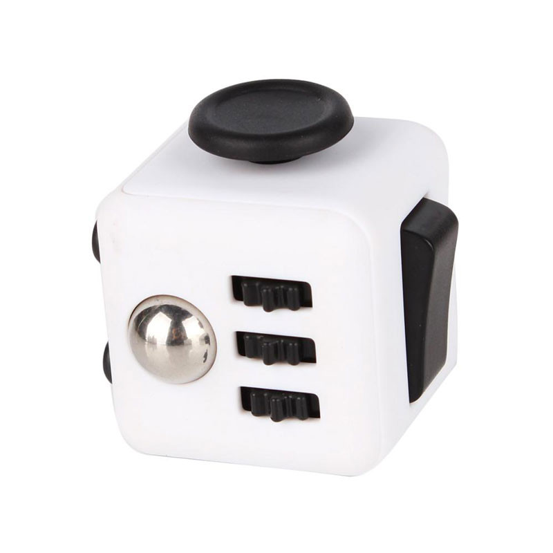 Image of Full Colour Printed Fidget Box Cubes. Promotional Fidget Cube. White
