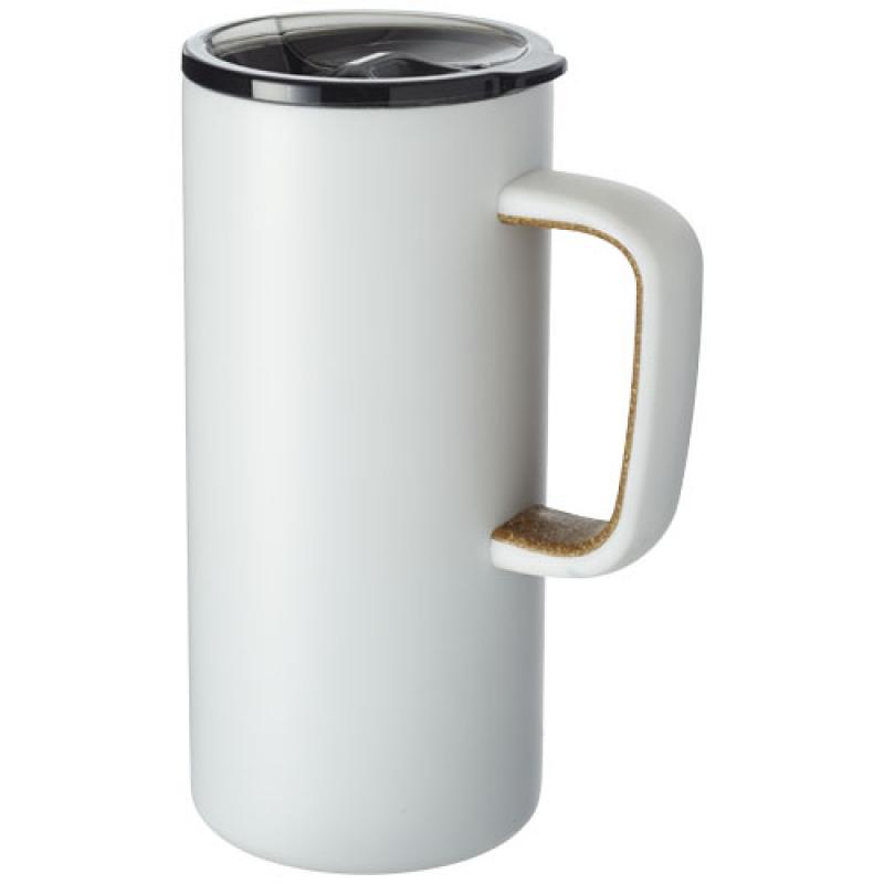 Image of Engraved Valhalla Copper Vacuum Mug, White 500ml