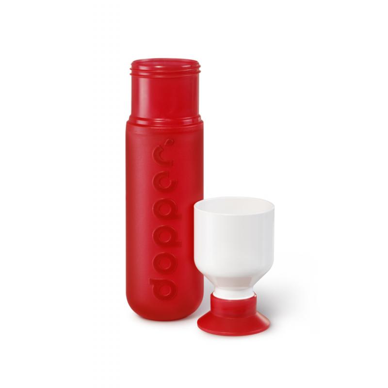 Image of Printed Dopper Water Bottle Simply Red. Eco Friendly Dopper 450ml Bottle