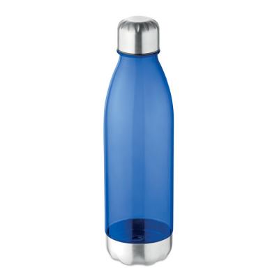 Mainstays 22 oz Clear and Silver Solid Print Plastic Water Bottles
