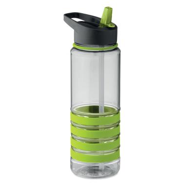 Image of Promotional Ringo Sports Bottle. Clear Sports Bottle With Coloured Silicone Rings 750ml