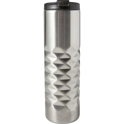 Image of Promotional Diamond thermos mug, Stainless steel insulated mug. Siver