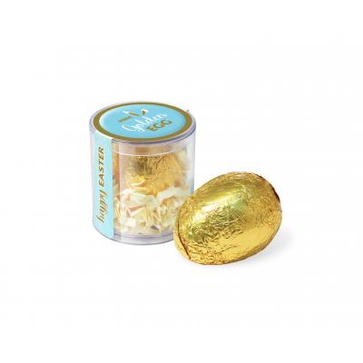 Image of Promotional Gold Foil Wrapped Chocolate Easter Egg. 60g