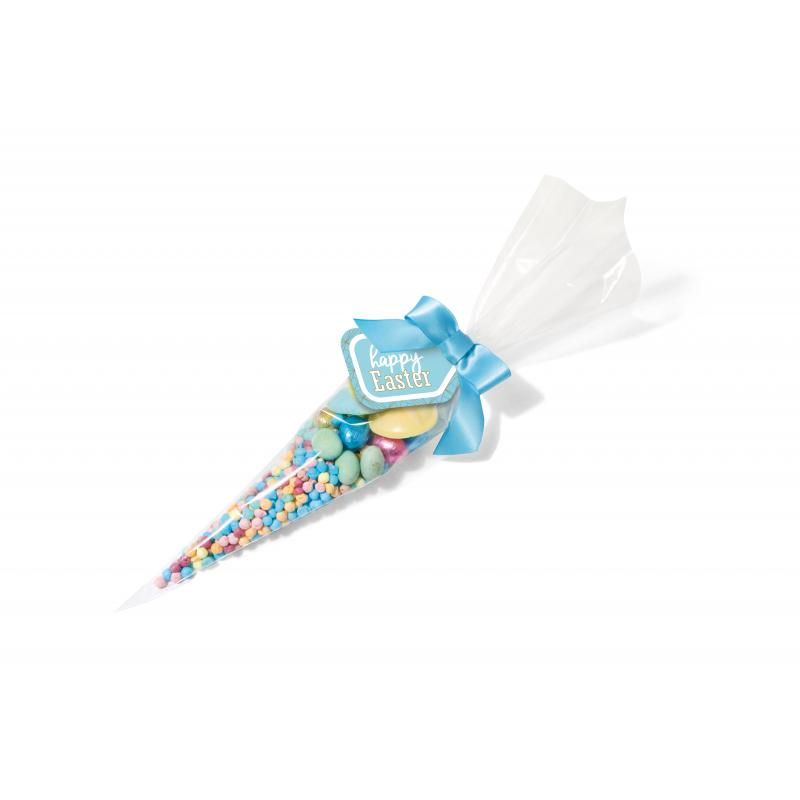Image of Branded Easter Cone Filled With Easter Sweets And Mini Chocolate Eggs.