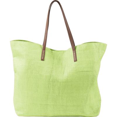 Image of Branded  Bright Coloured Beach Bag Lime Green