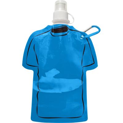 Image of Promotional Football Themed Folable Bottle, Reusable T Shirt Bottle light Blue