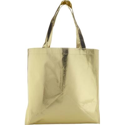 Image of Promotional Gold Nonwoven laminated shopping bag