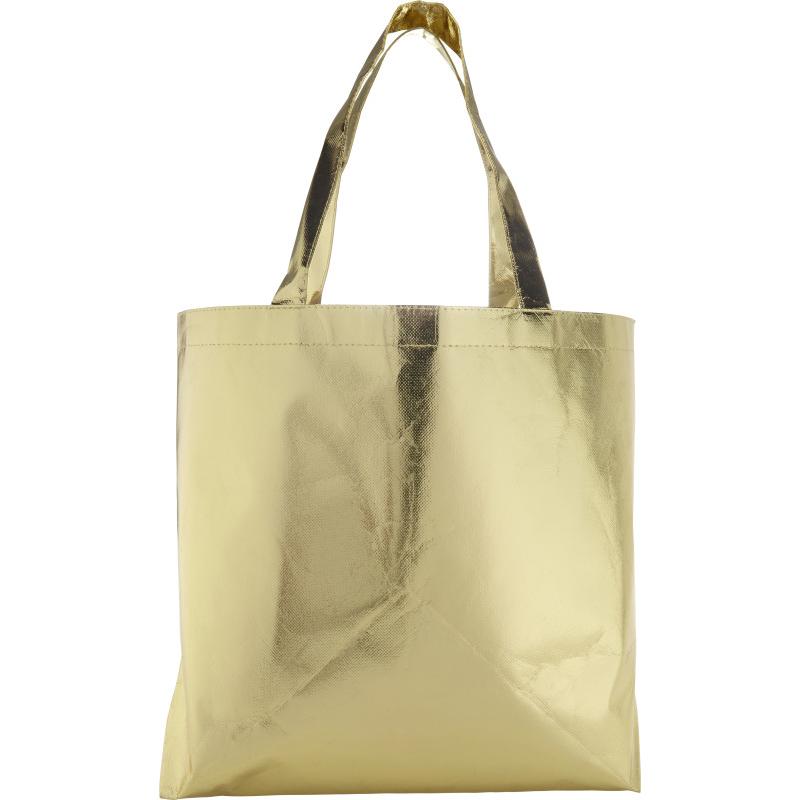 Image of Promotional Gold Nonwoven laminated shopping bag