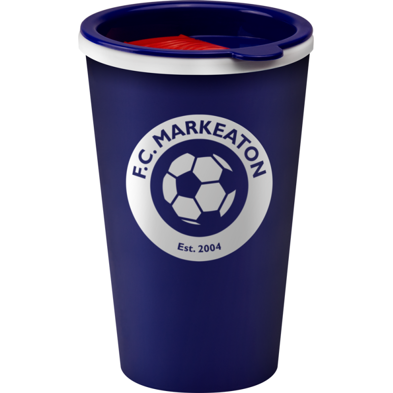 Image of Promotional Reusable Universal Coffee Mug 350ml Blue