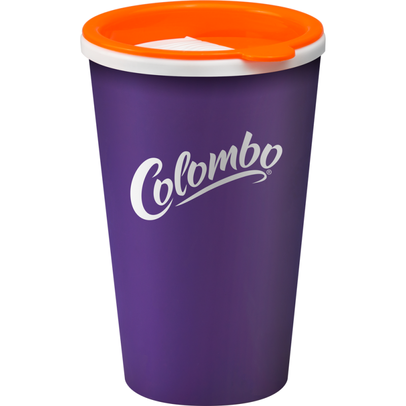 Image of Branded Universal Reusable Coffee Travel Mug Purple