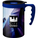Image of Branded Apollo reusable coffee mug, blue BPA free 350ml