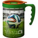 Image of Promotional Apollo reusable coffee mug, green UK Manufactured