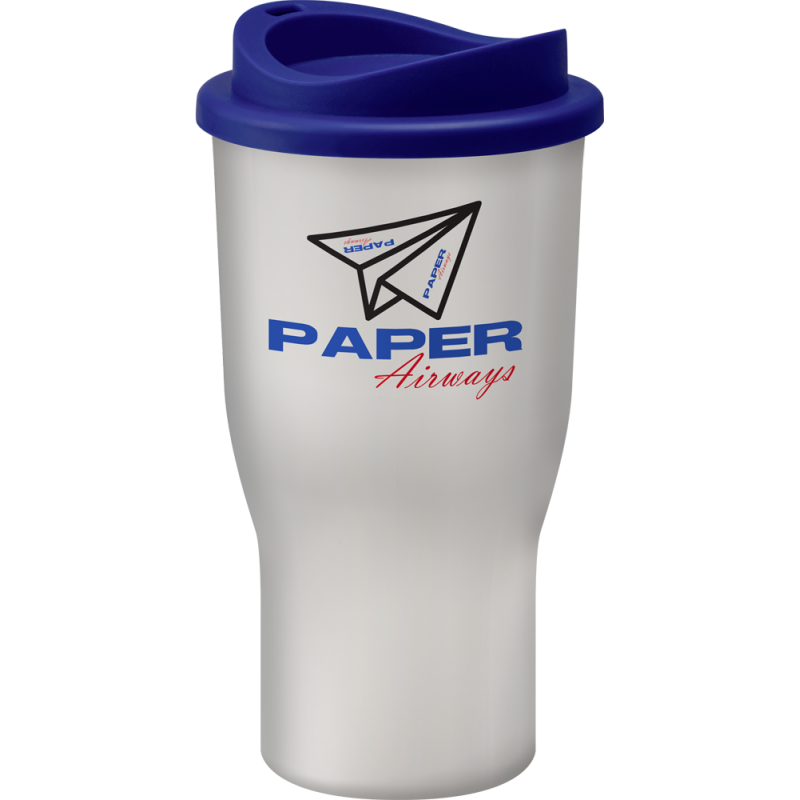 Image of Branded Challenger reusable coffee cup White. UK Manufactured