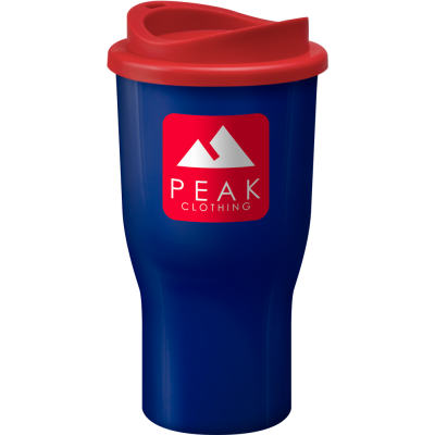 Image of Printed Challenger reusable coffee tumbler, Manufactured in the UK, Blue