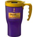 Image of Branded Challenger reusable coffee mug Purple. UK Manufactured
