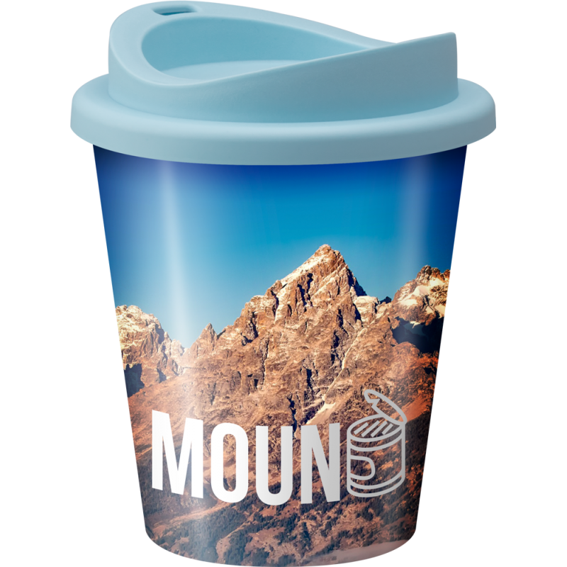 Image of Full colour printed Vending style reusable coffee cup with lid 