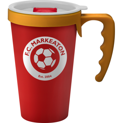 Image of Promotional Reusable Universal Coffee Mug,with handle.