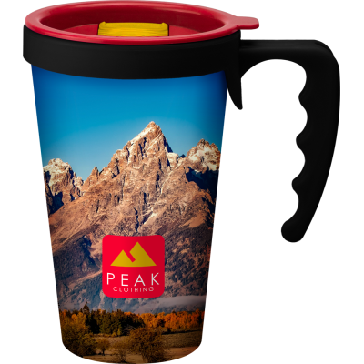 Image of Full Colour Printed Reusable Universal Coffee Mug,with handle