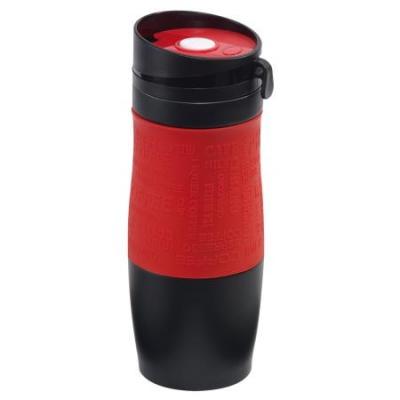 Image of Branded Gol Doubled Walled thermos flask, black with coloured sleeve