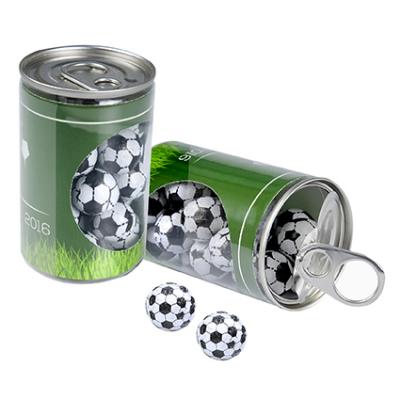 Image of Chocolate Footballs In Pull Ring Can