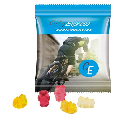 Image of Promotional Jelly Bear Sweets In Full Colour Printed Bag, Allergen and Gluten Free