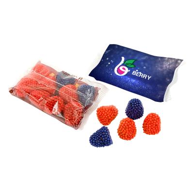 Image of Printed Flow Pack Filled With Strawberry Berry Jelly Sweets. Allergen Free