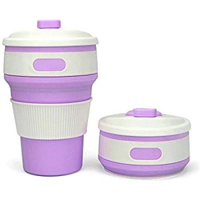 Image of Branded Collapsible Cup, Foldable Coffee Mug, Purple
