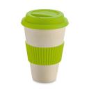 Image of Promotional Bamboo & rice Fibre Takeaway Cup With Lid and Sleeve