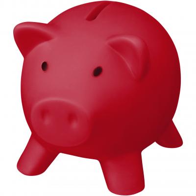 Image of Promotional PVC Piggy Bank In Red, Low Cost Piggy Bank