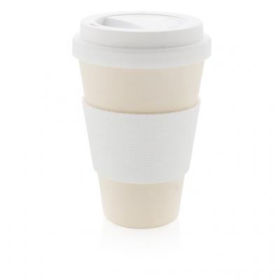 Image of Printed Eco Bamboo Fibre Cup 430ml, White